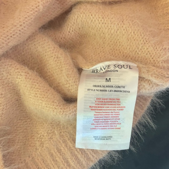 Brave Soul London sleeveless textured peachy pink crop tank top size medium - Picture 7 of 10